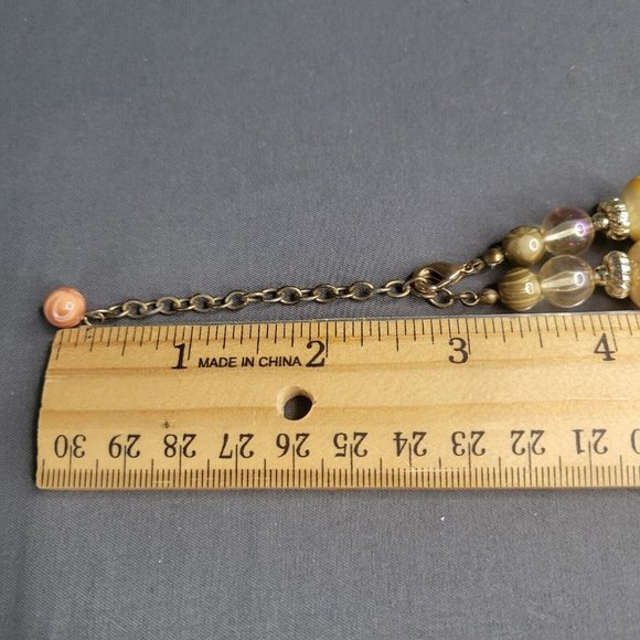 Womens Jewelry Multicolor Flat & Round Bead Fashion Necklace Lobster Clasp 18 in - Picture 7 of 7